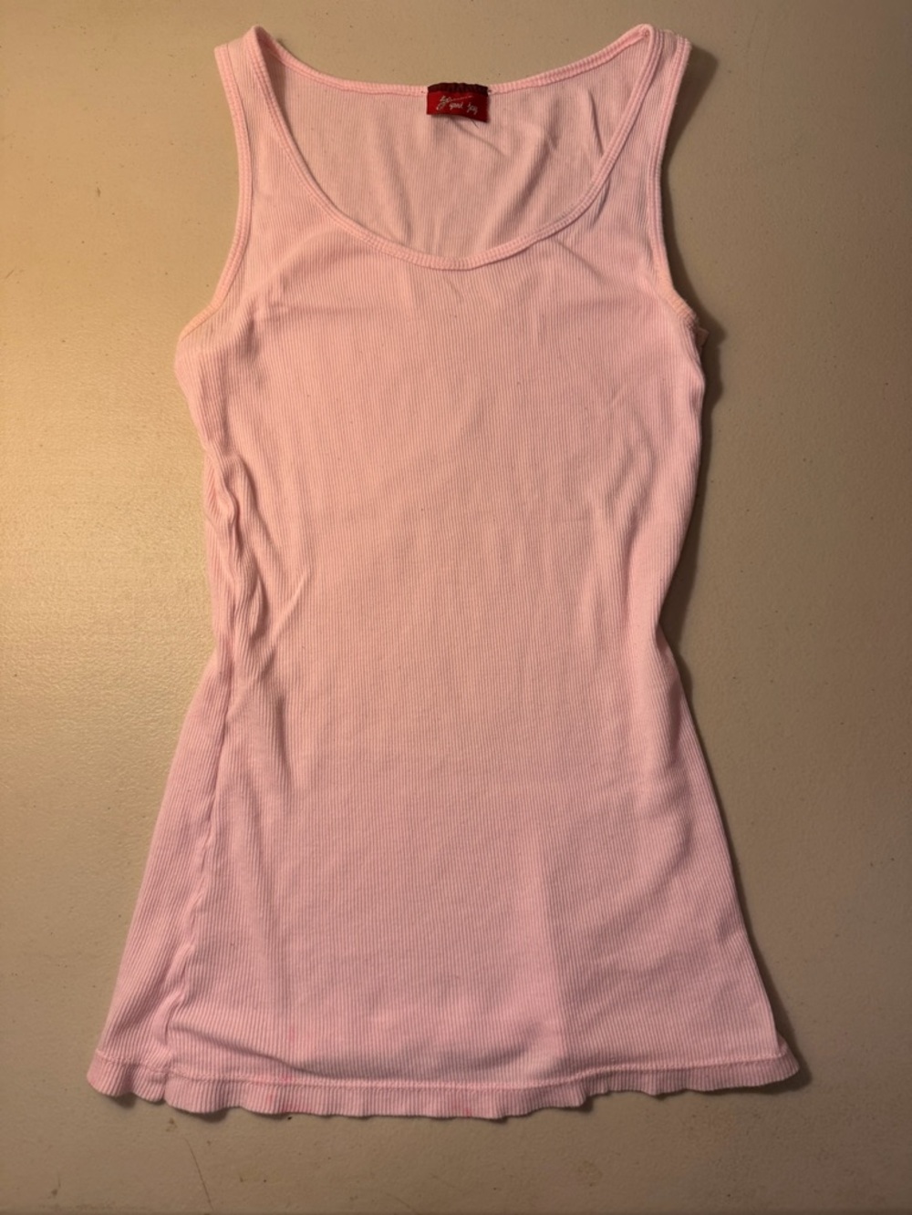 Women's Ribbed Tank Top - Light Bubble Gum Pink